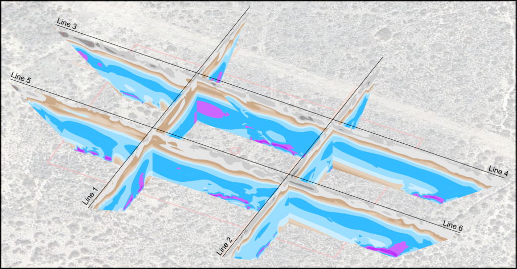 3D view of proposed drilling pad