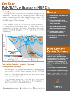 Aestus Case Study - PAH NAPL in Bedrock at MGP Site