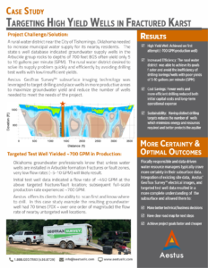 Aestus Case Study - Targeting High Yield Wells in Fractured Karst